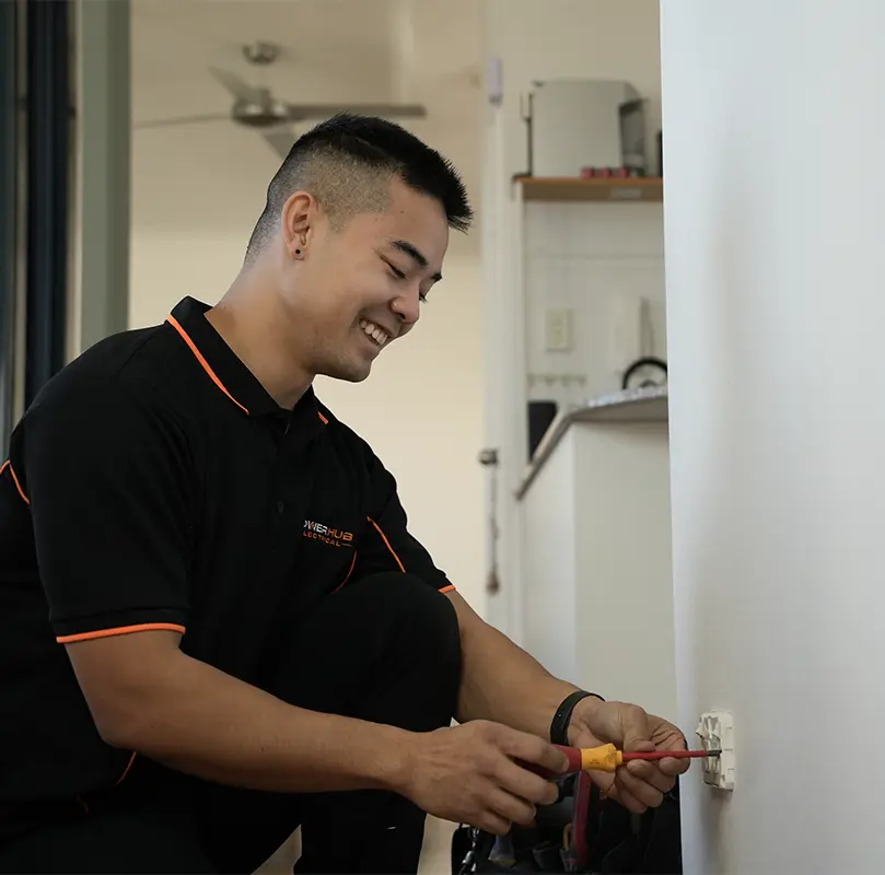 Powerhub Electrical carrying out work at a Revesby home